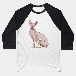 Sphynx cat cartoon illustration Baseball T-Shirt